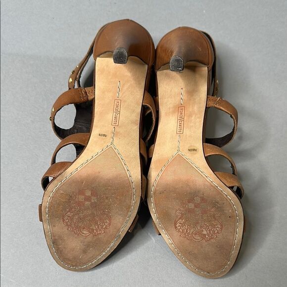 Vince Camuto BrownโStrappy Heels with Gold Accents | 7.5 | (1517) - Picture 10 of 13